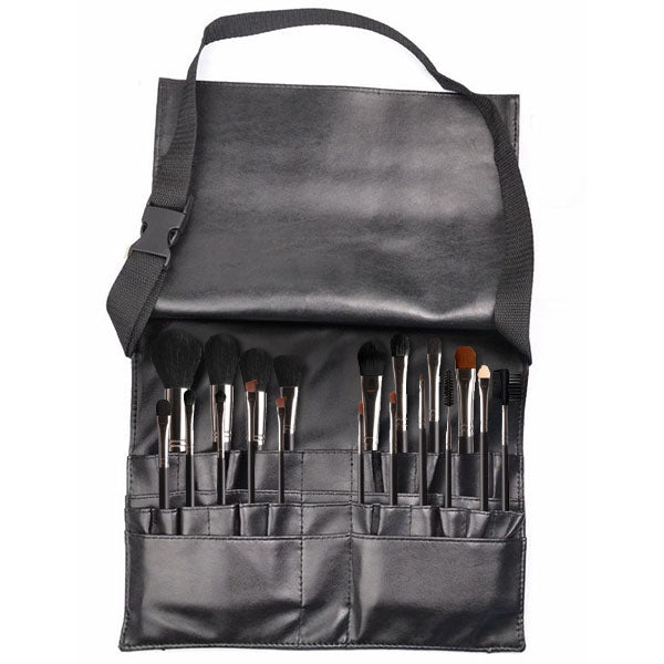 18-piece makeup brush set in a holder that can be attached to the waist-0
